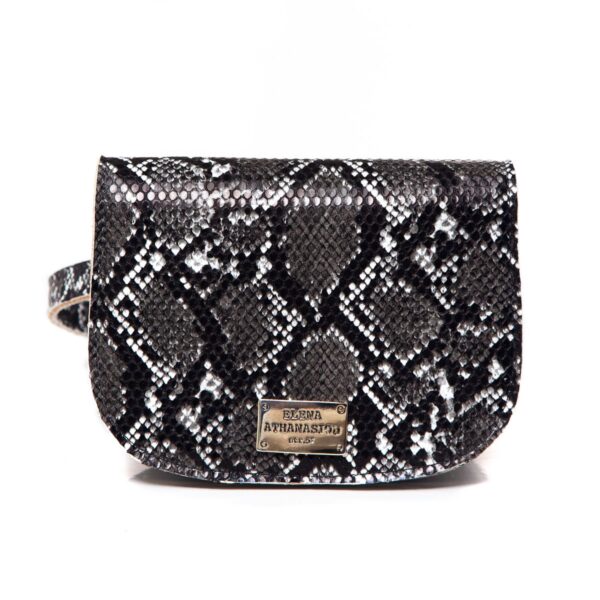 Double Belt Snake Pattern Black
