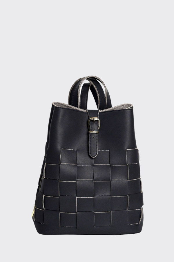 Straw Backpack Black
