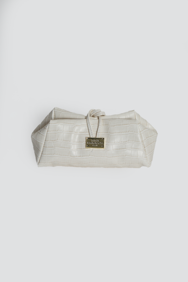 Croco Lunchbag White