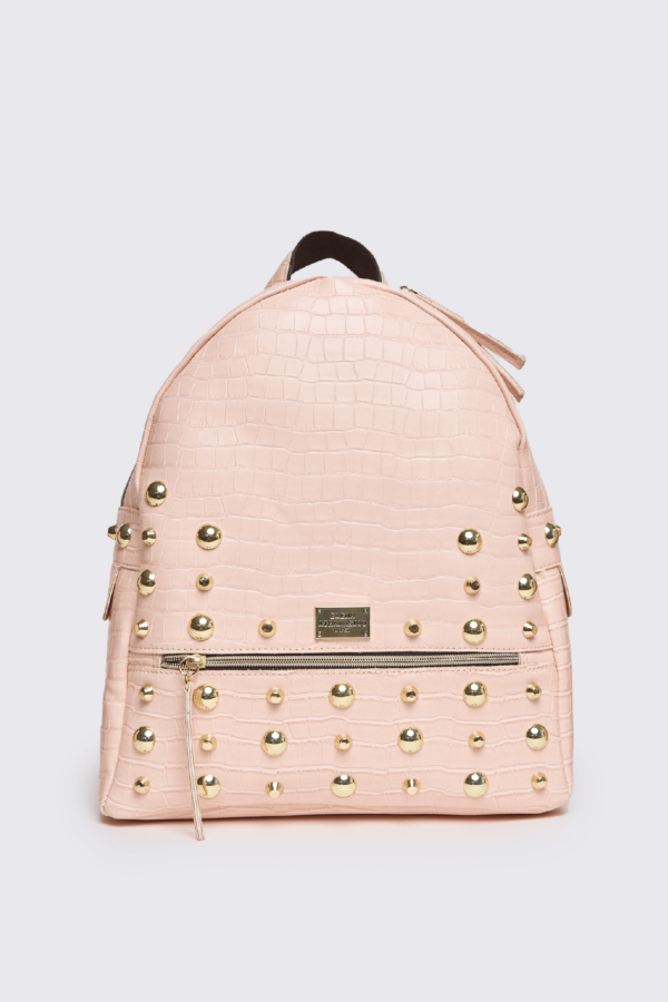 Croco Backpack Large Pink
