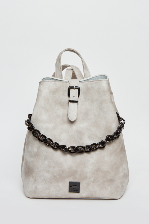 Retro Chain Backpack gray