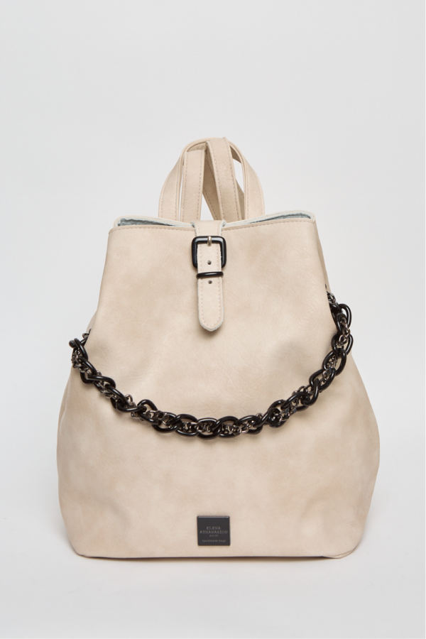 Retro Chain Backpack Creme