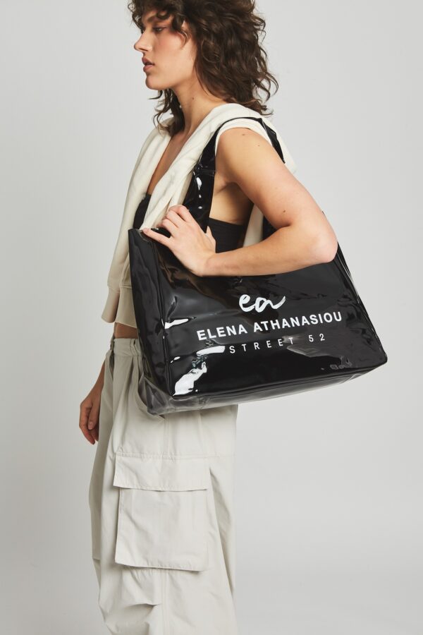 Shopper Bag With Logo Black