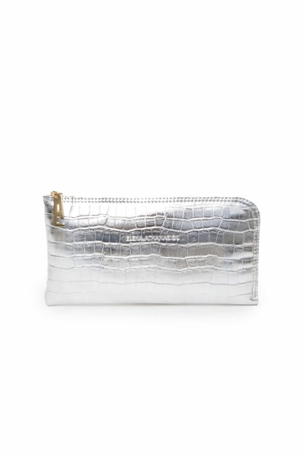 Croco Clutch Silver