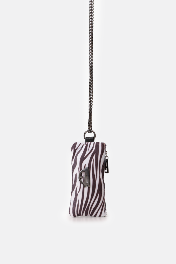 Chain Phone Wallet Zebra White