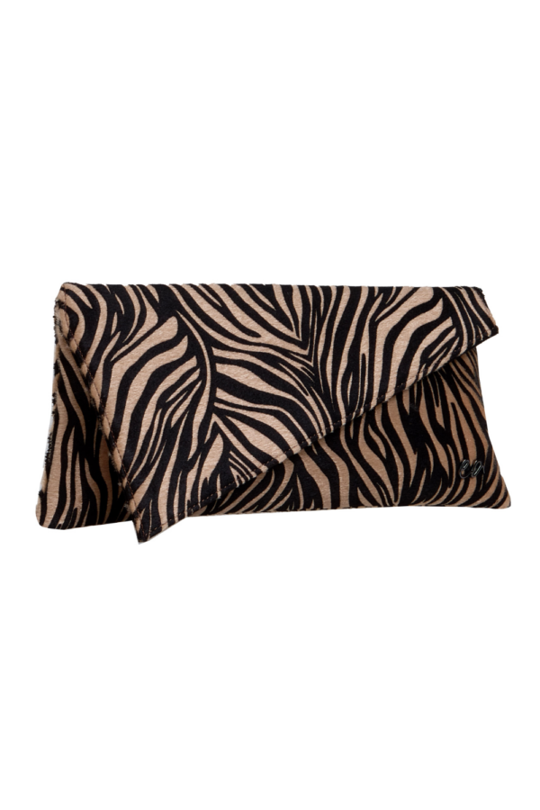 Cap Clutch Zebra Brown
