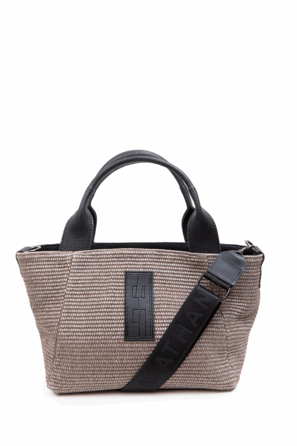 Classy Handbag Straw Elephant Grey