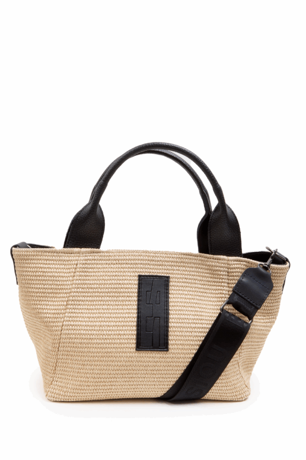 Classy Handbag Straw Beige