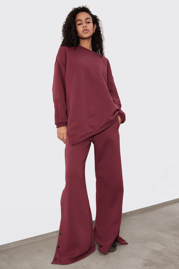 Essential Flared Pants Burgundy